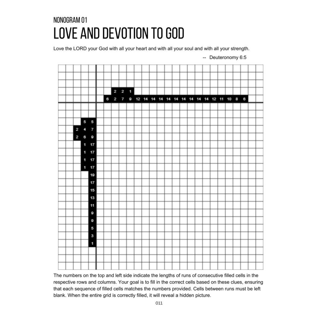 Bible Activity Book - Nonogram