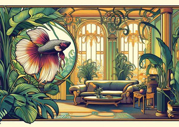 Puslespill art nouveau fisk for voksne