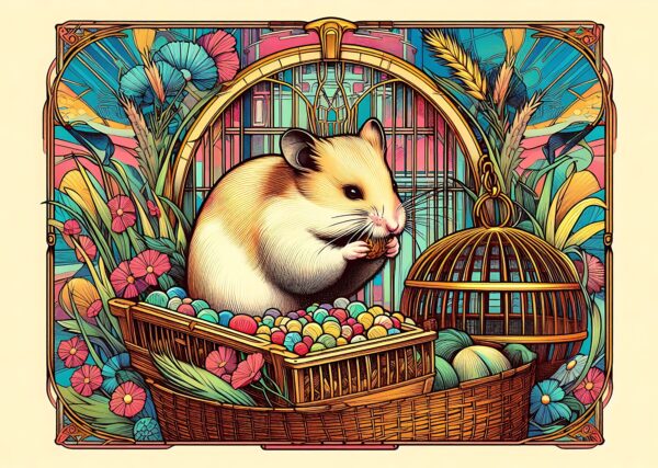 Puslespill art nouveau hamster for voksne