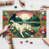 Puslespill art nouveau hund for voksne