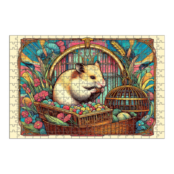 Puslespill art nouveau hamster for voksne