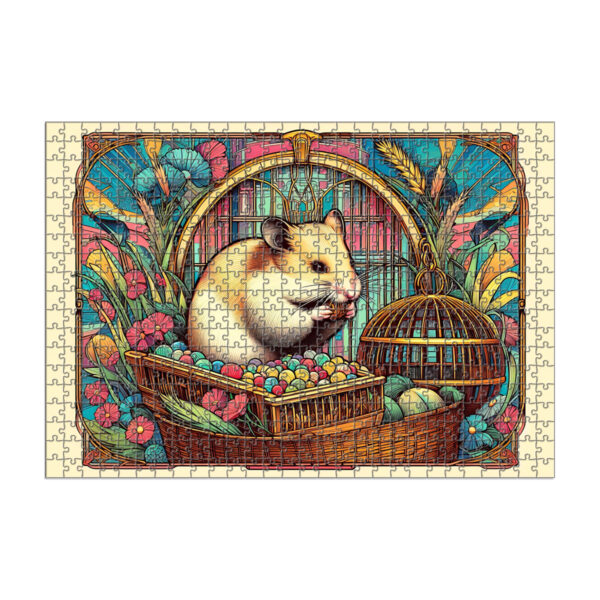 Puslespill art nouveau hamster for voksne